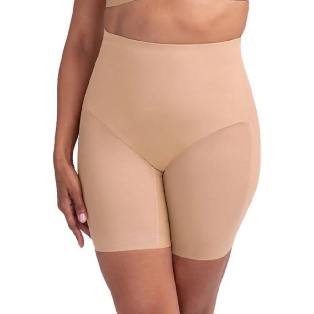 HONEYLOVE Sculptwear High Waist Shorts Body Shaper Tummy Control Beige XL NWT